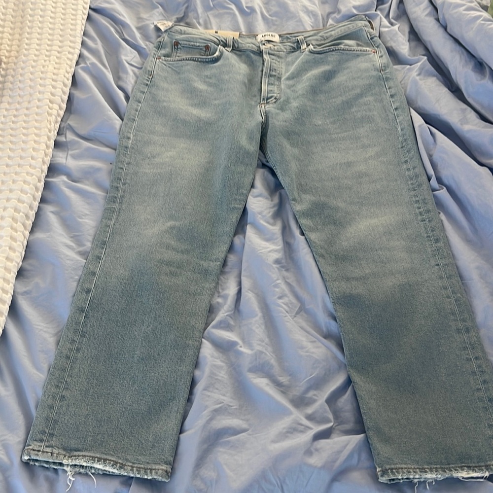 AGOLDE jeans high rise straight crop